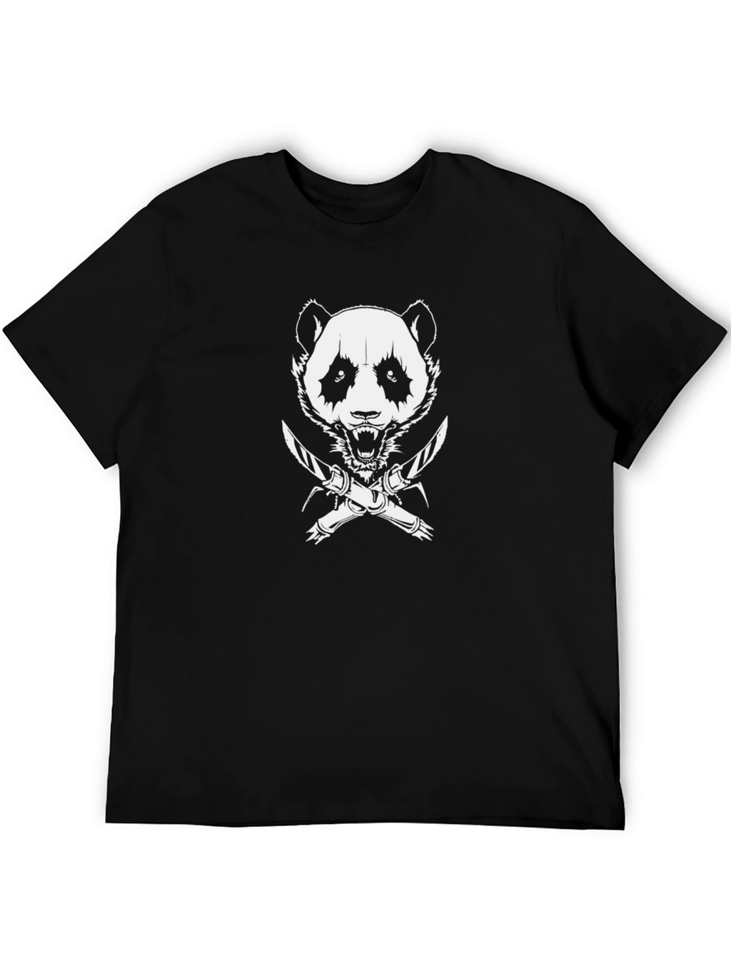Mens Black Panda Graphic Tee