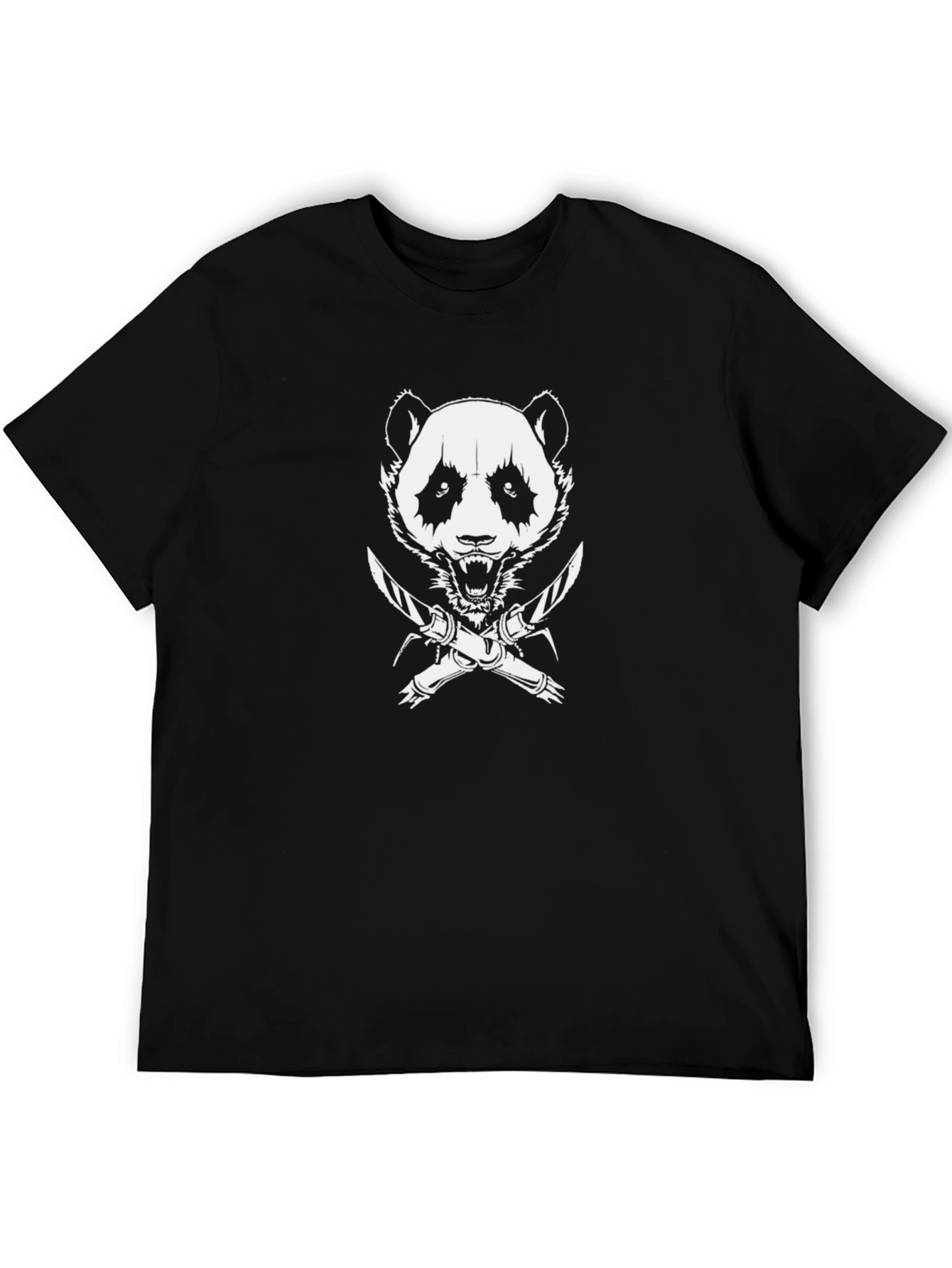 Mens Black Panda Graphic Tee