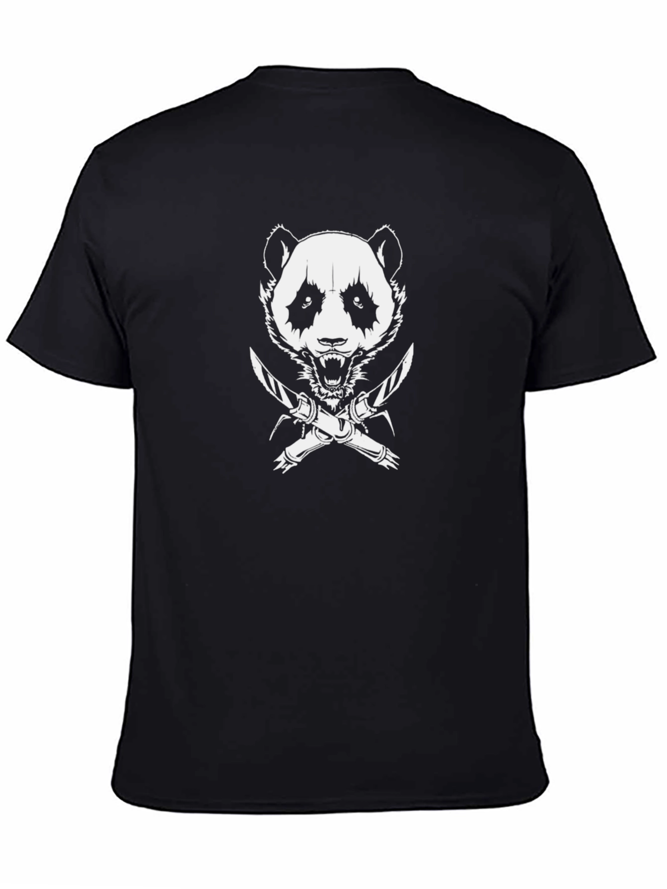 Mens Black Panda Graphic Tee