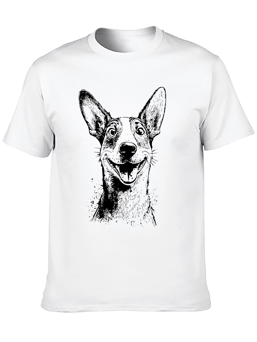 Dog Portrait Graphic Tee - Unisex Black T-Shirt