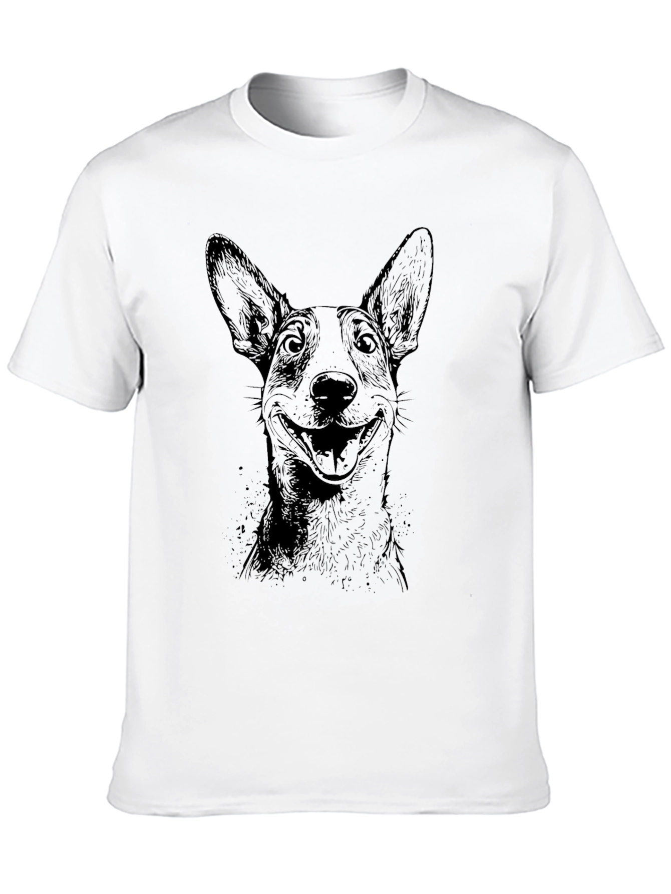 Dog Portrait Graphic Tee - Unisex Black T-Shirt