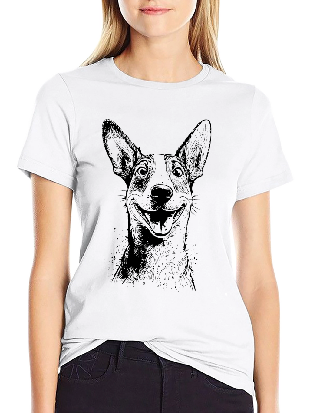 Dog Portrait Graphic Tee - Unisex Black T-Shirt