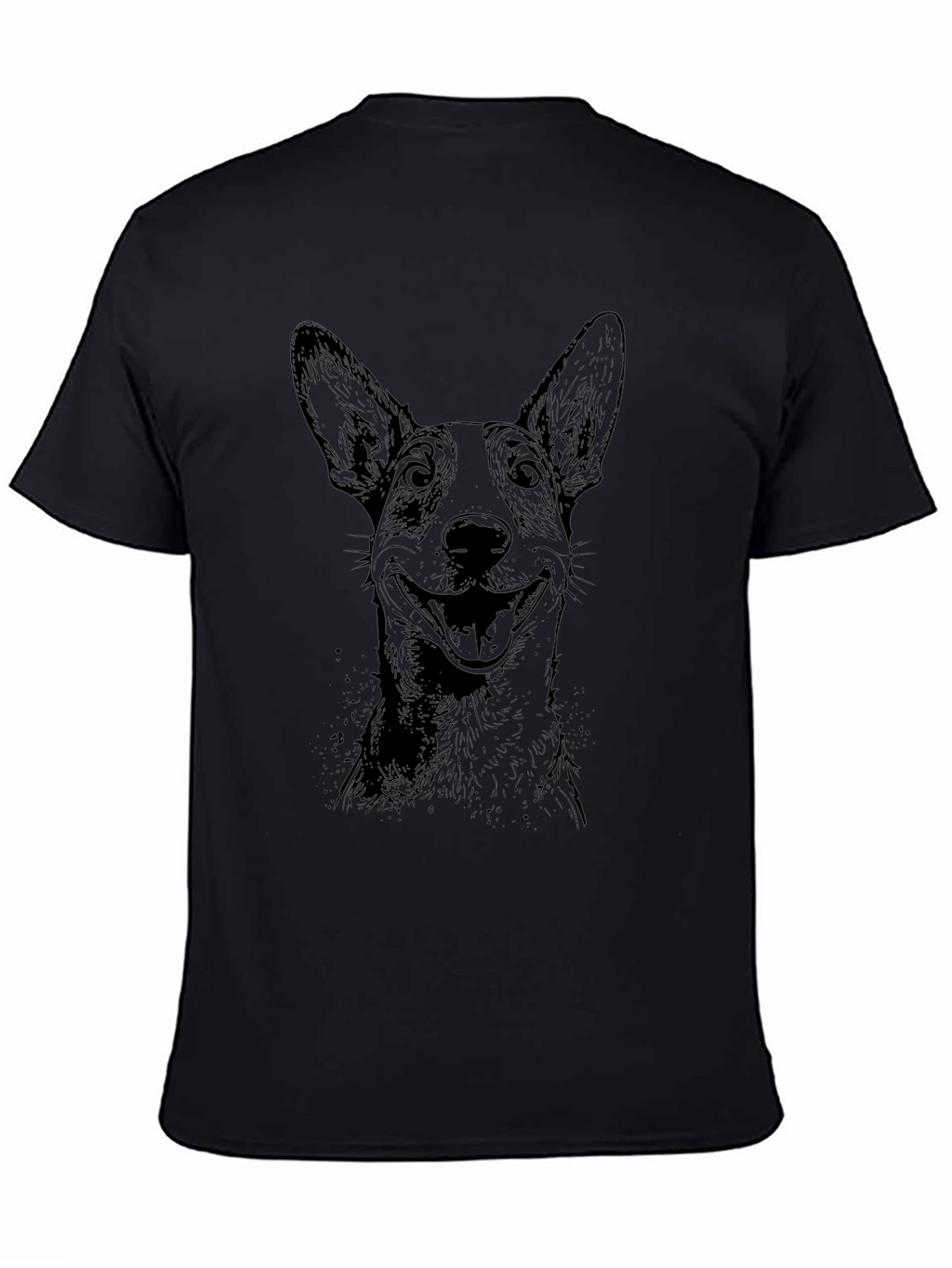 Dog Portrait Graphic Tee - Unisex Black T-Shirt