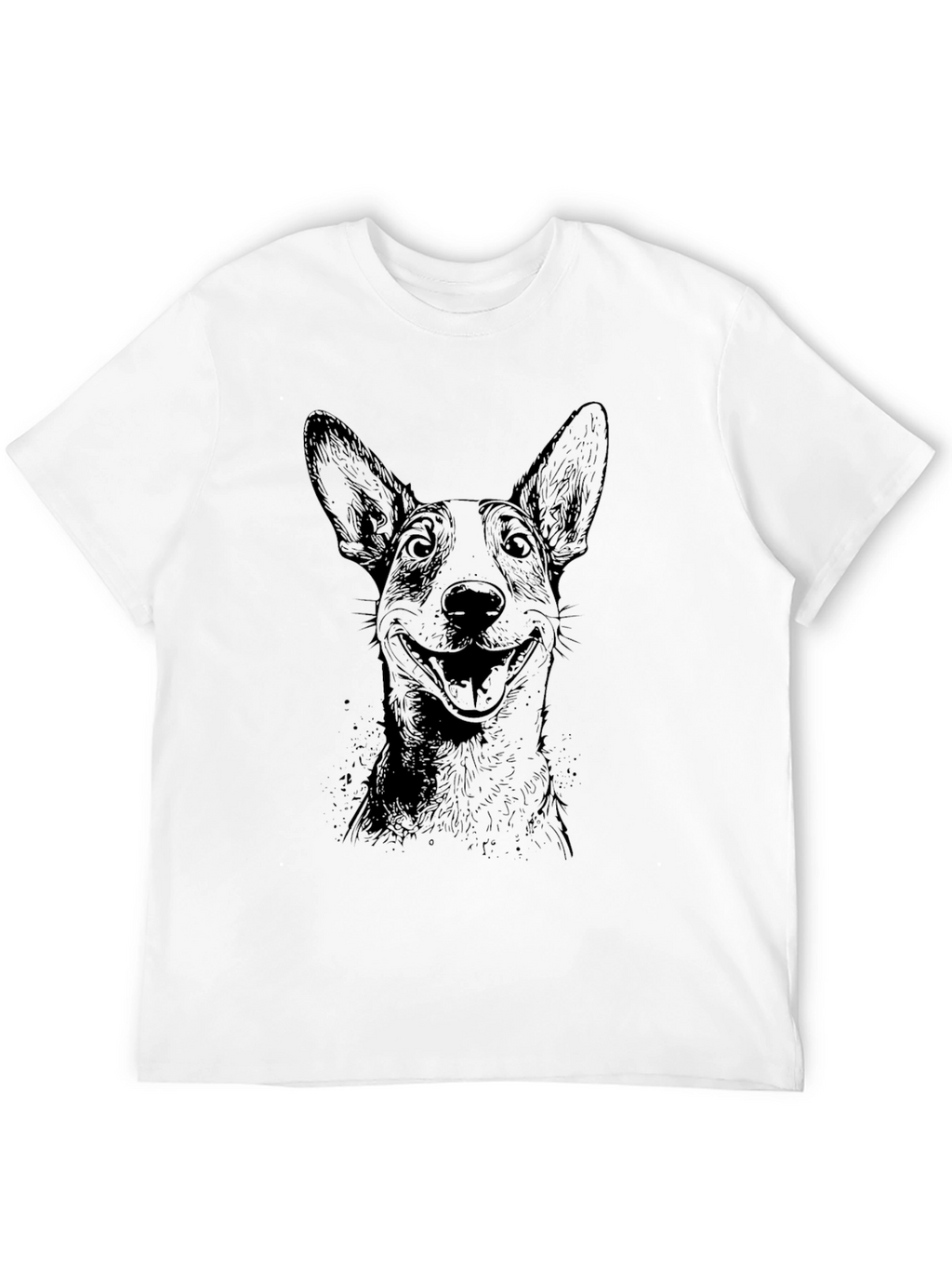 Dog Portrait Graphic Tee - Unisex Black T-Shirt