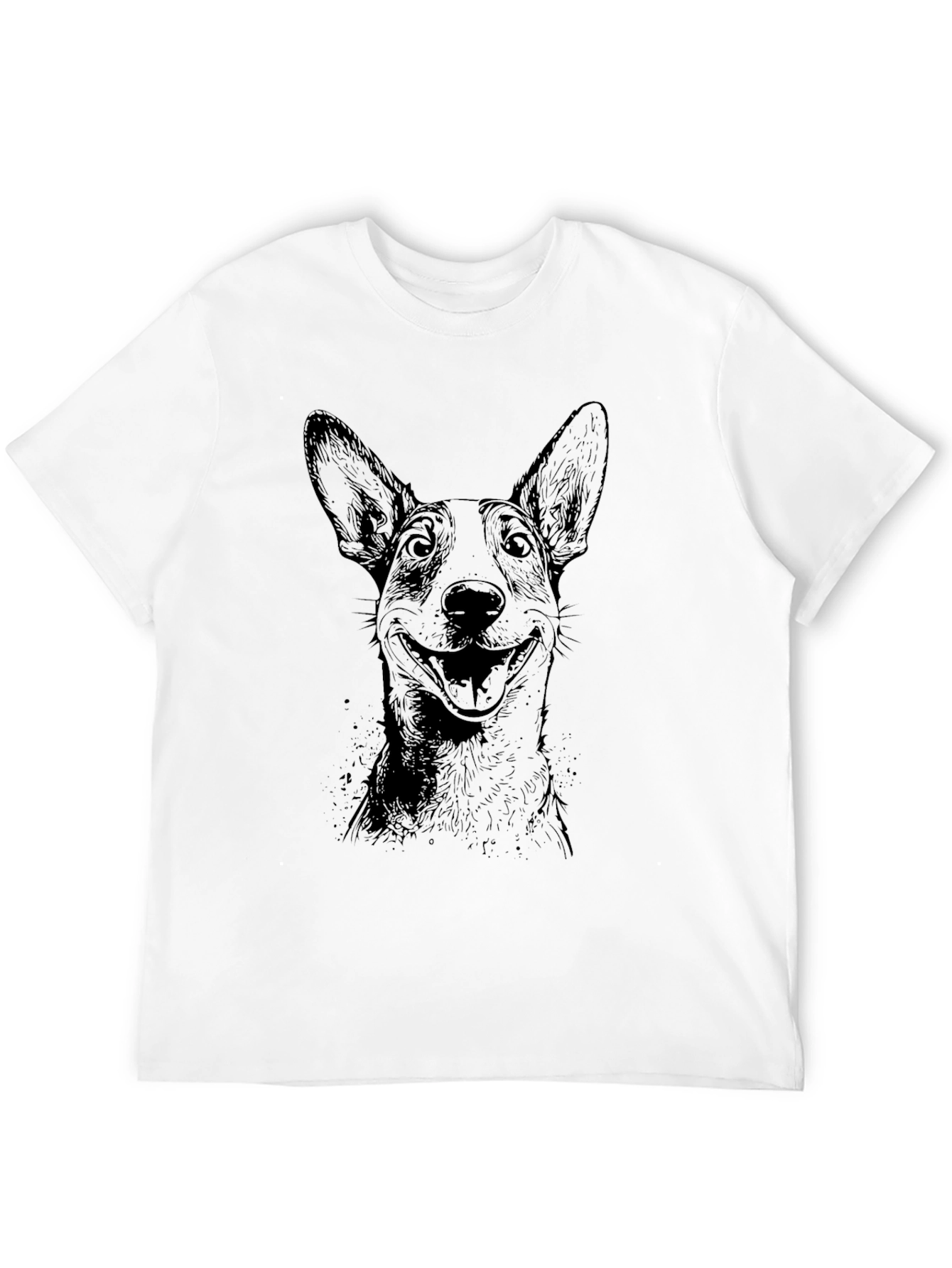 Dog Portrait Graphic Tee - Unisex Black T-Shirt