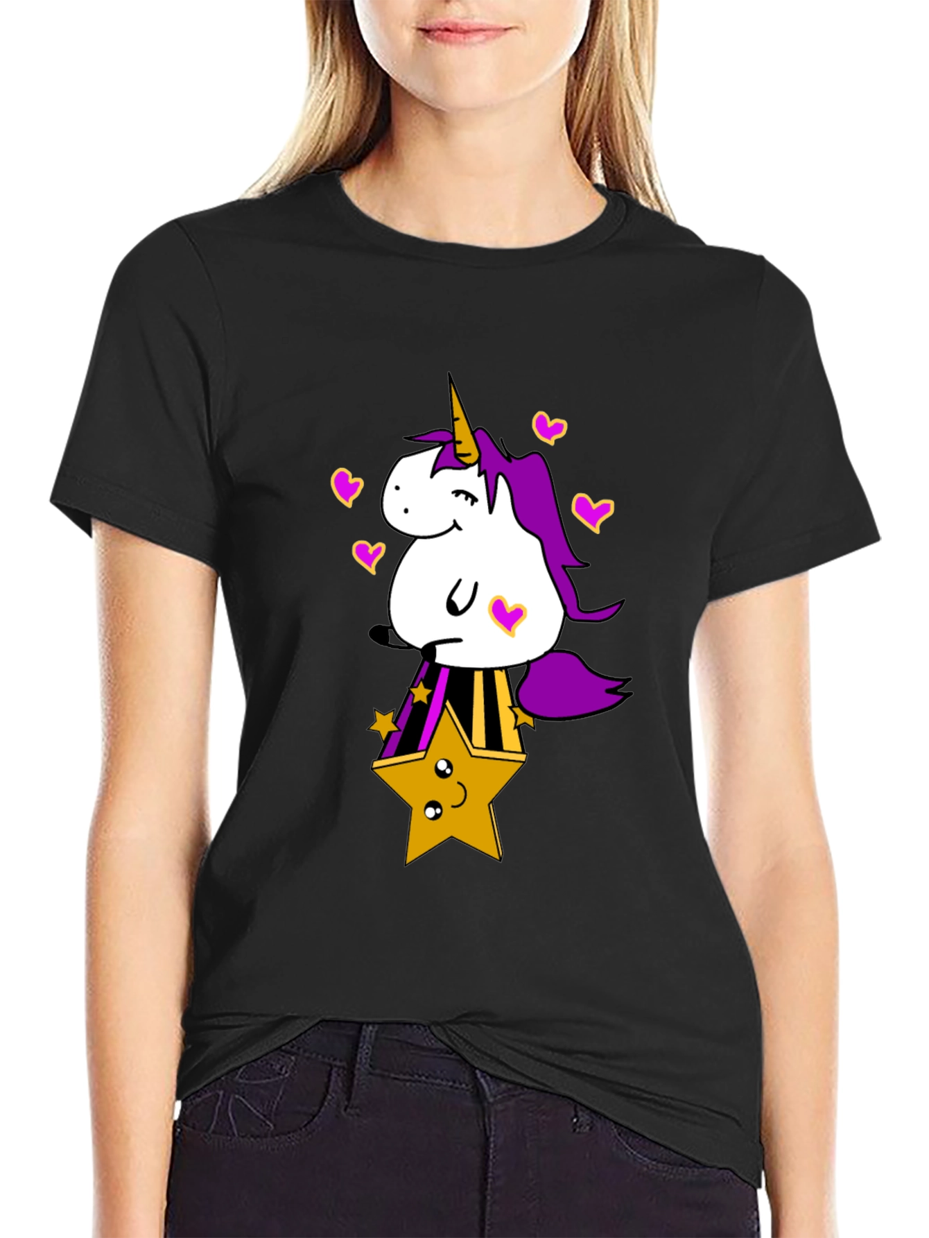 Unicorn Star T-Shirt - Whimsical Cute Graphic Tee
