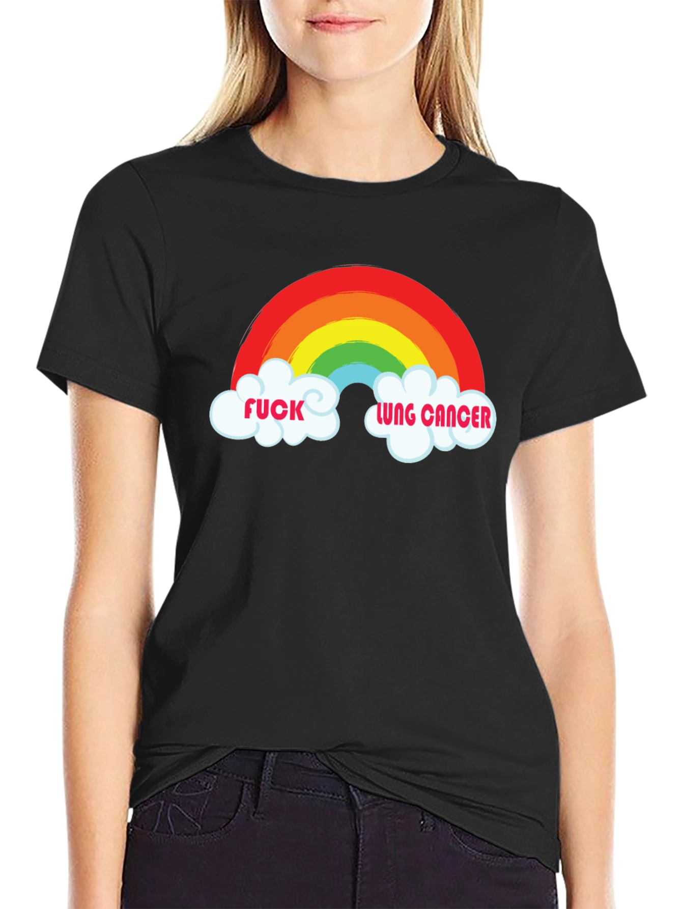 Rainbow F*ck Lung Cancer Graphic Tee