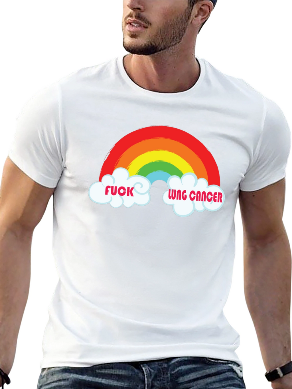 Rainbow F*ck Lung Cancer Graphic Tee