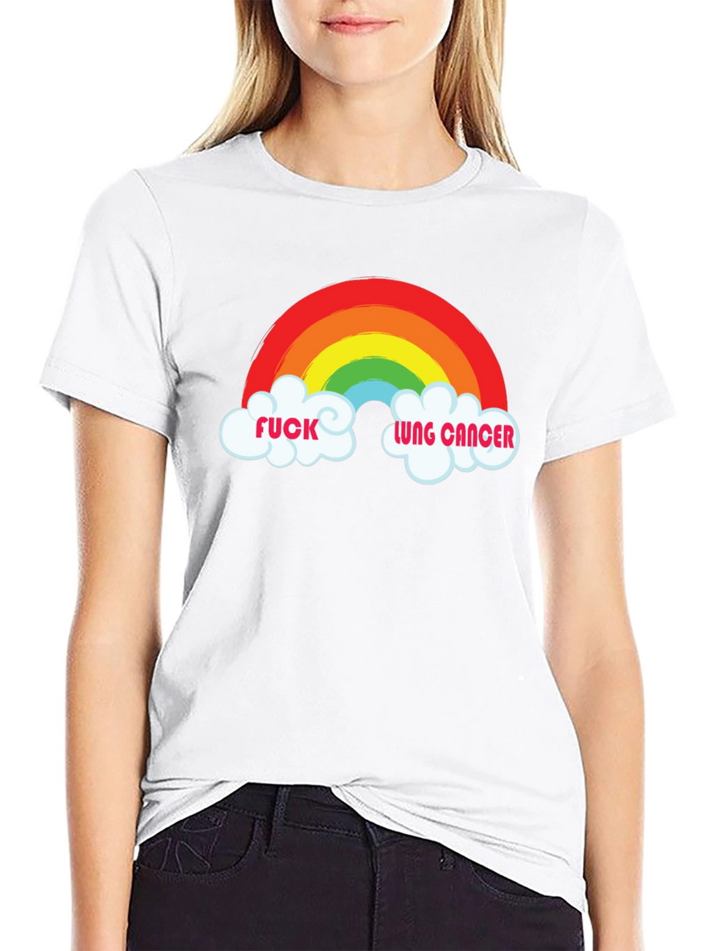 Rainbow F*ck Lung Cancer Graphic Tee