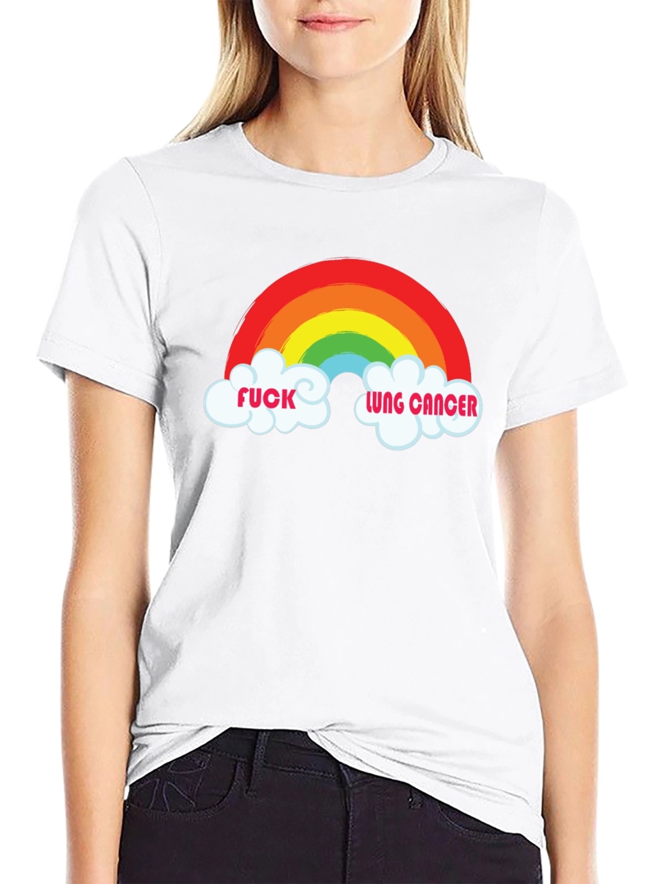 Rainbow F*ck Lung Cancer Graphic Tee