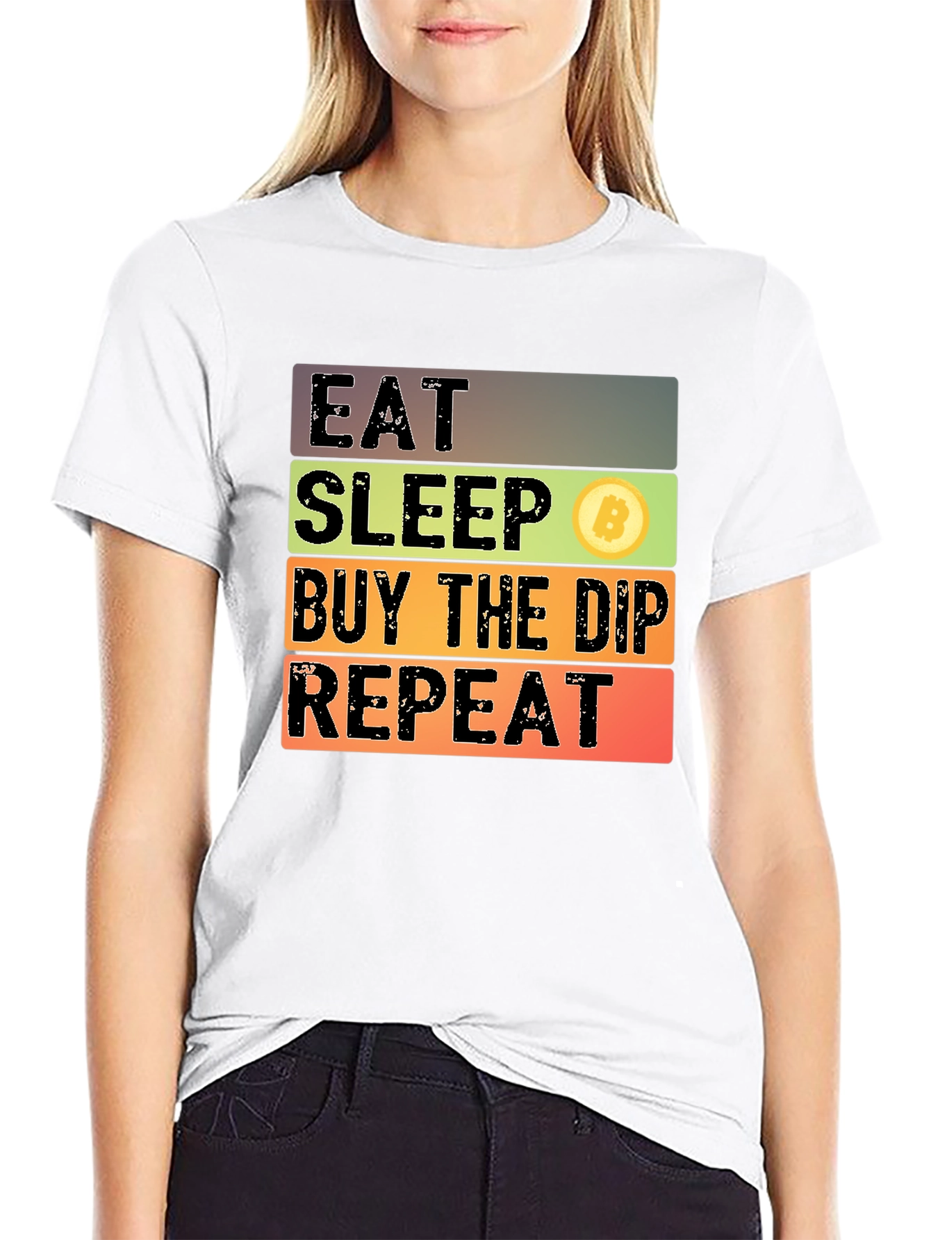 Eat Sleep Buy The Dip Repeat Bitcoin Crypto T-Shirt