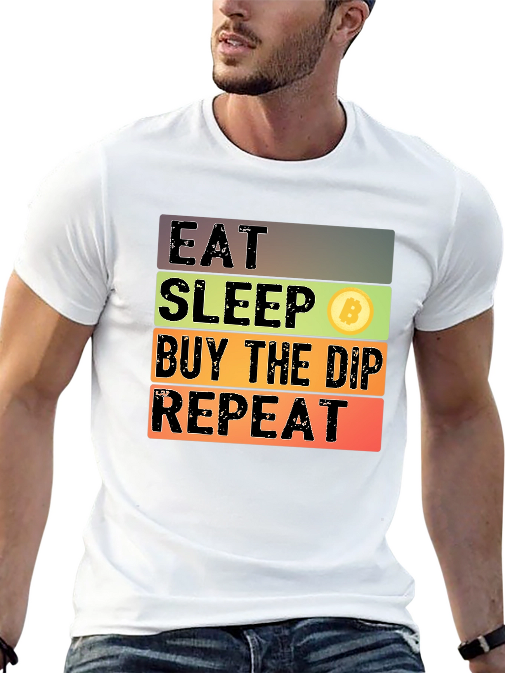 Eat Sleep Buy The Dip Repeat Bitcoin Crypto T-Shirt
