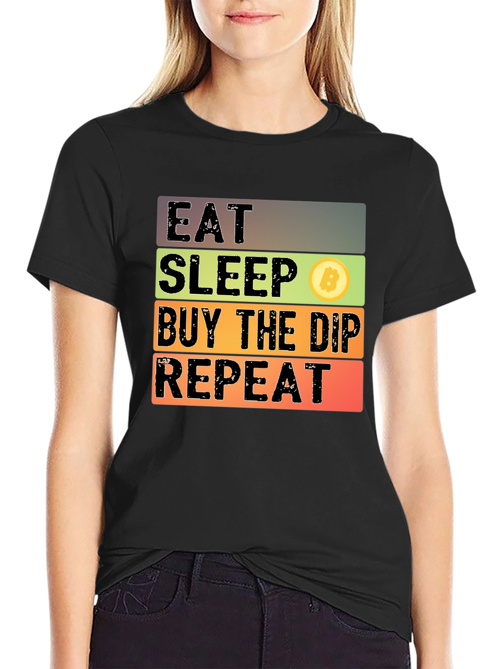 Eat Sleep Buy The Dip Repeat Bitcoin Crypto T-Shirt