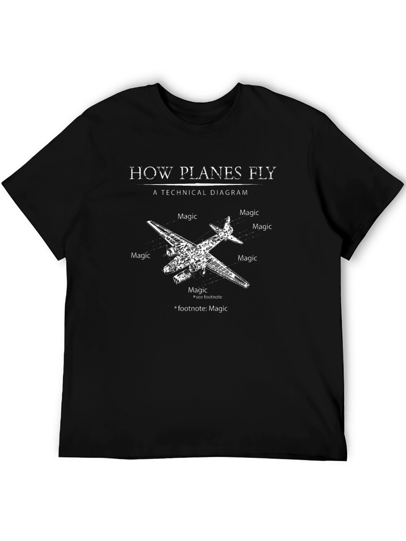 How Planes Fly Magic Diagram T-Shirt