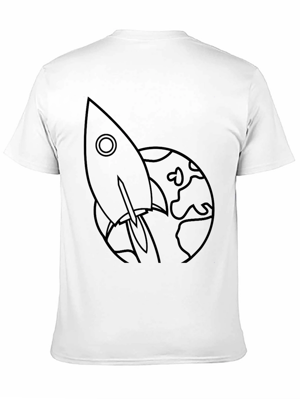 Rocket to the Moon Black Graphic Tee