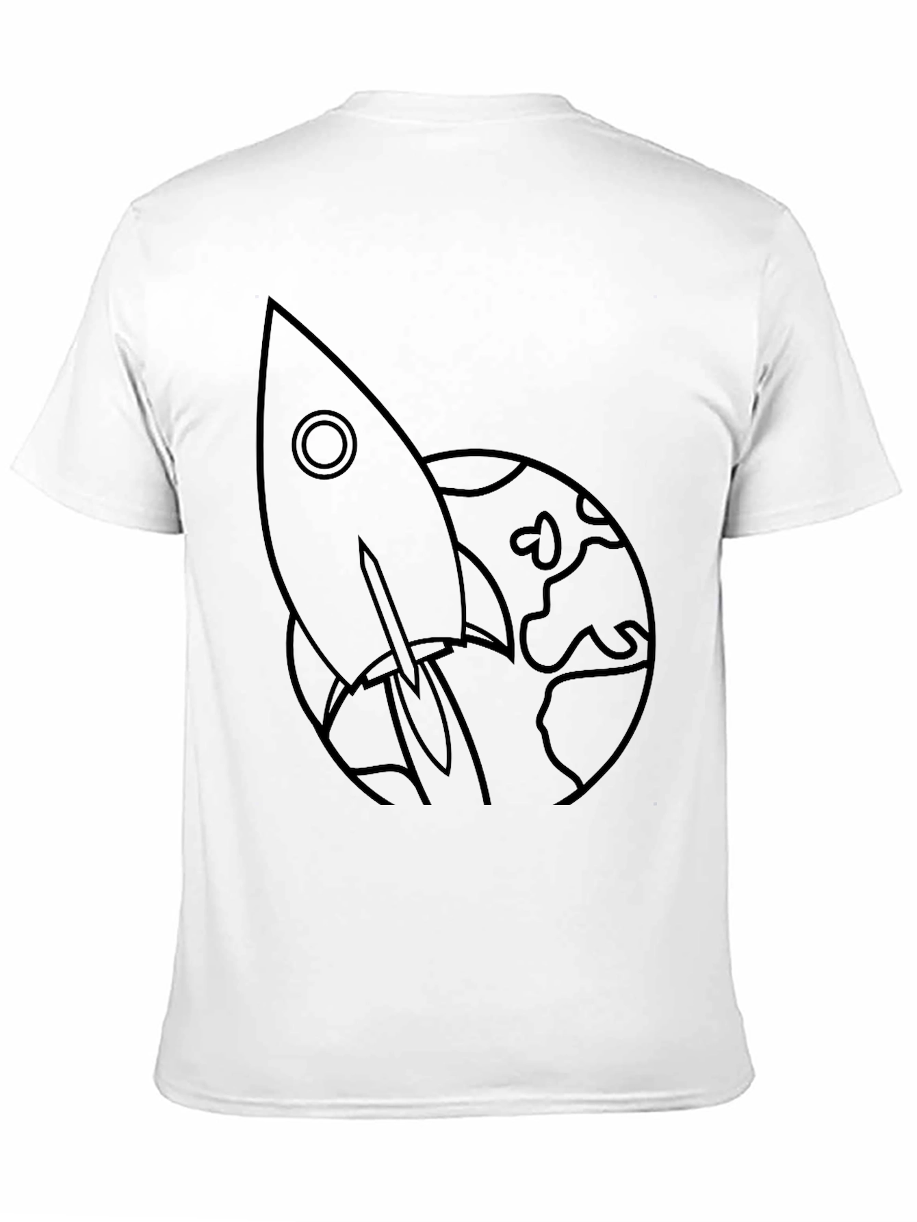 Rocket to the Moon Black Graphic Tee