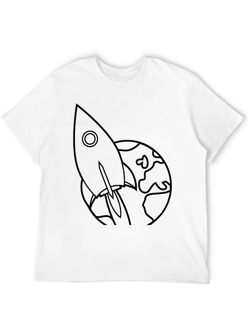 Rocket to the Moon Black Graphic Tee