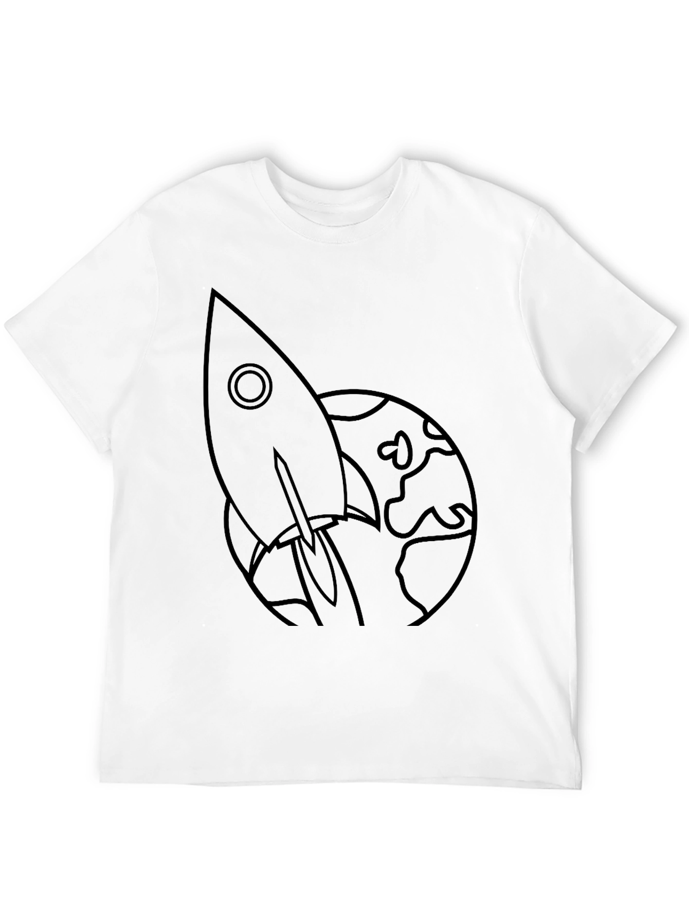 Rocket to the Moon Black Graphic Tee