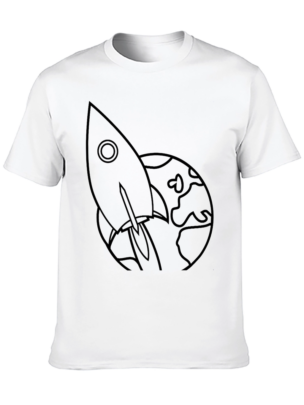 Rocket to the Moon Black Graphic Tee