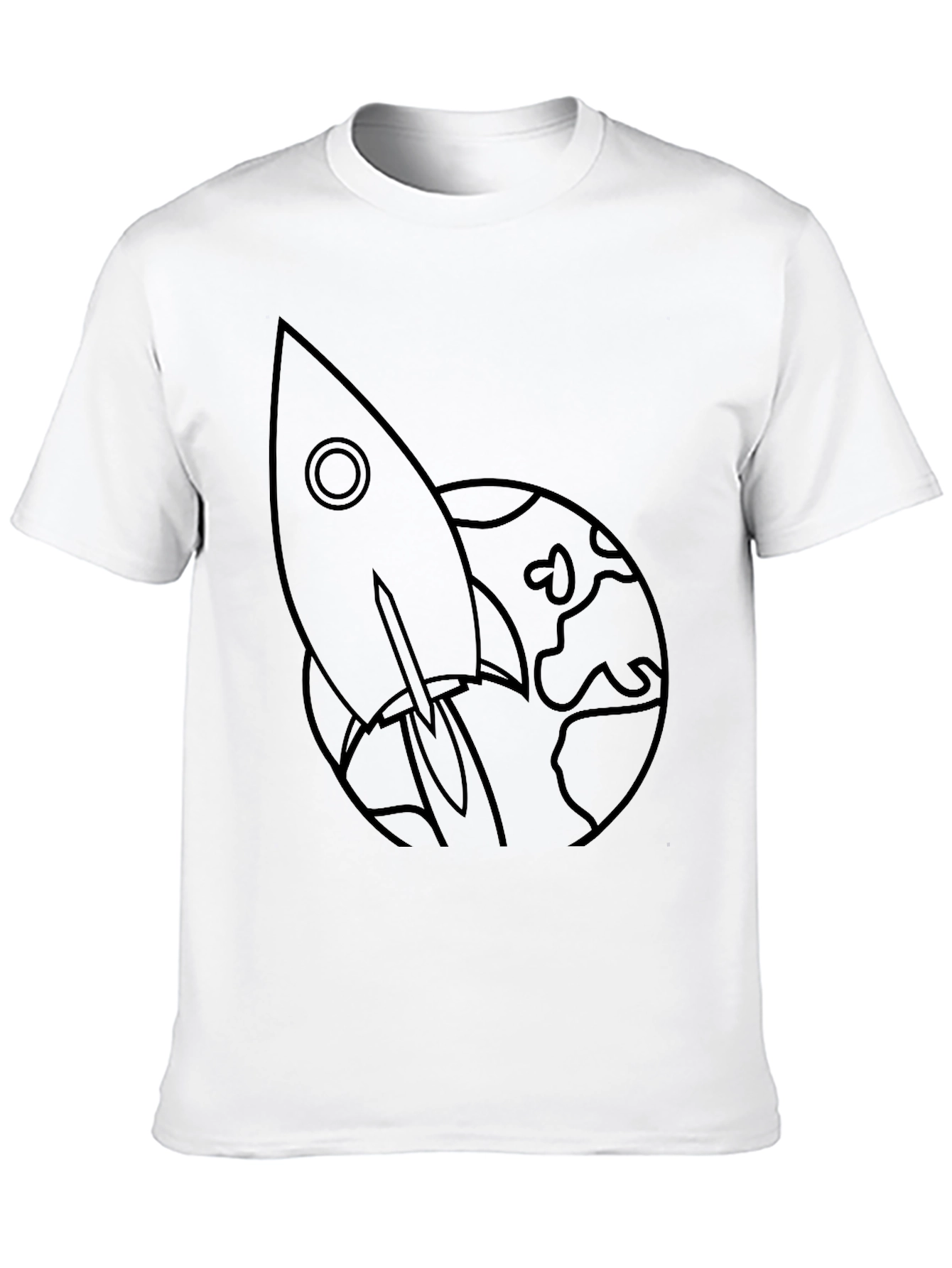 Rocket to the Moon Black Graphic Tee