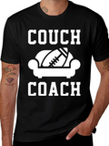 Couch Coach Graphic T-Shirt - Football Fan Tee