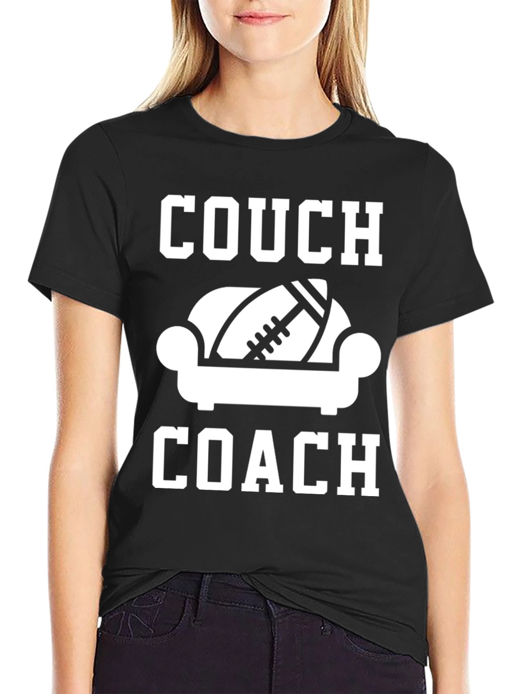 Couch Coach Graphic T-Shirt - Football Fan Tee