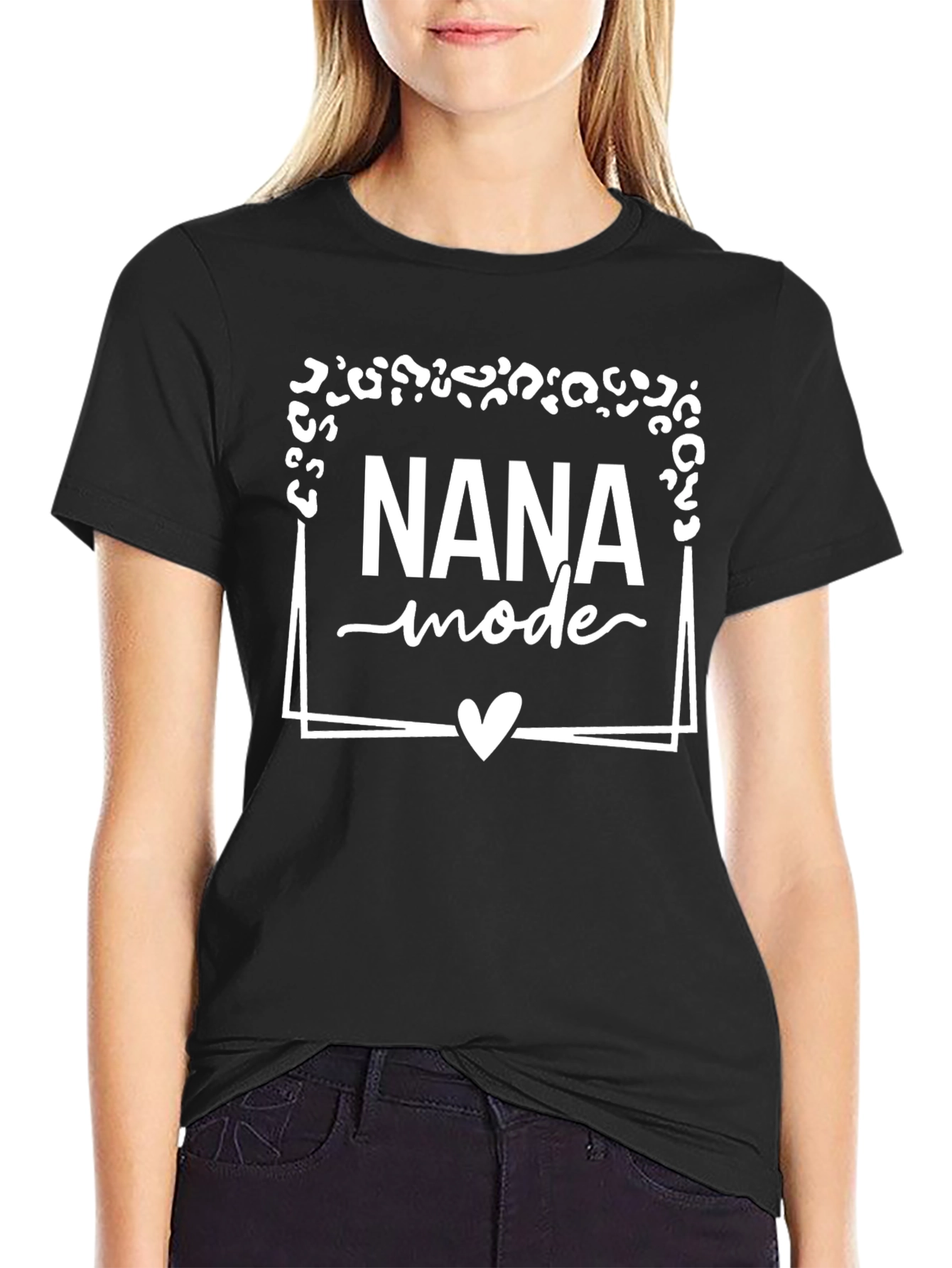 Nana Mode T-Shirt Leopard Print Accent