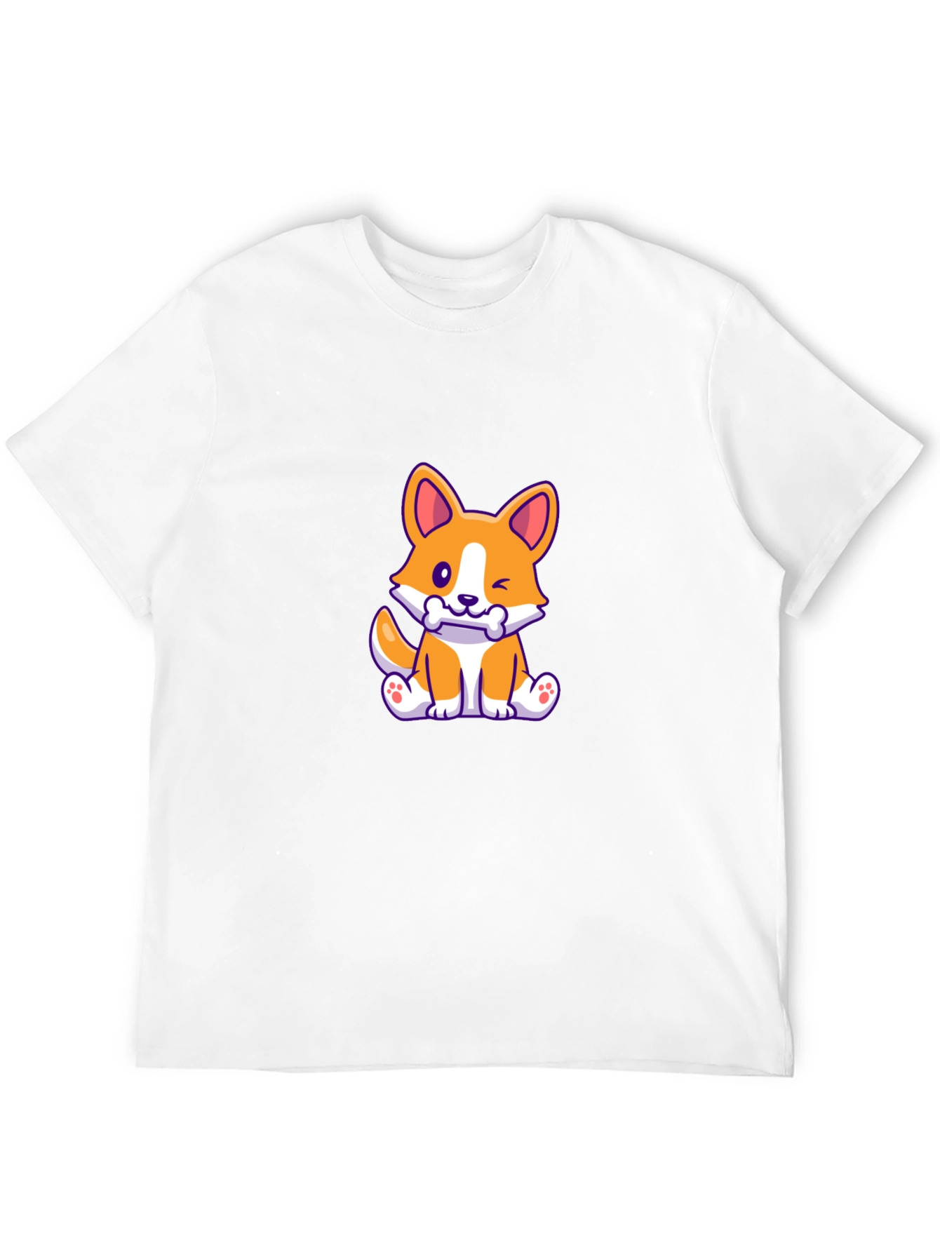 Corgi Puppy Black T-Shirt