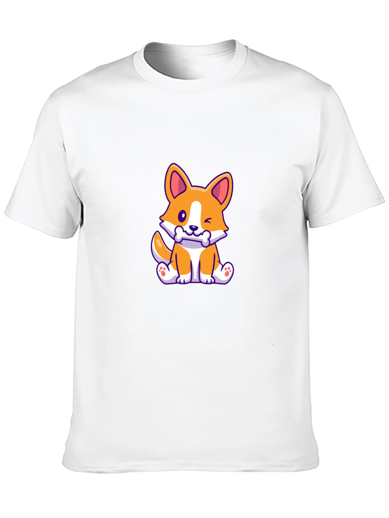 Corgi Puppy Black T-Shirt