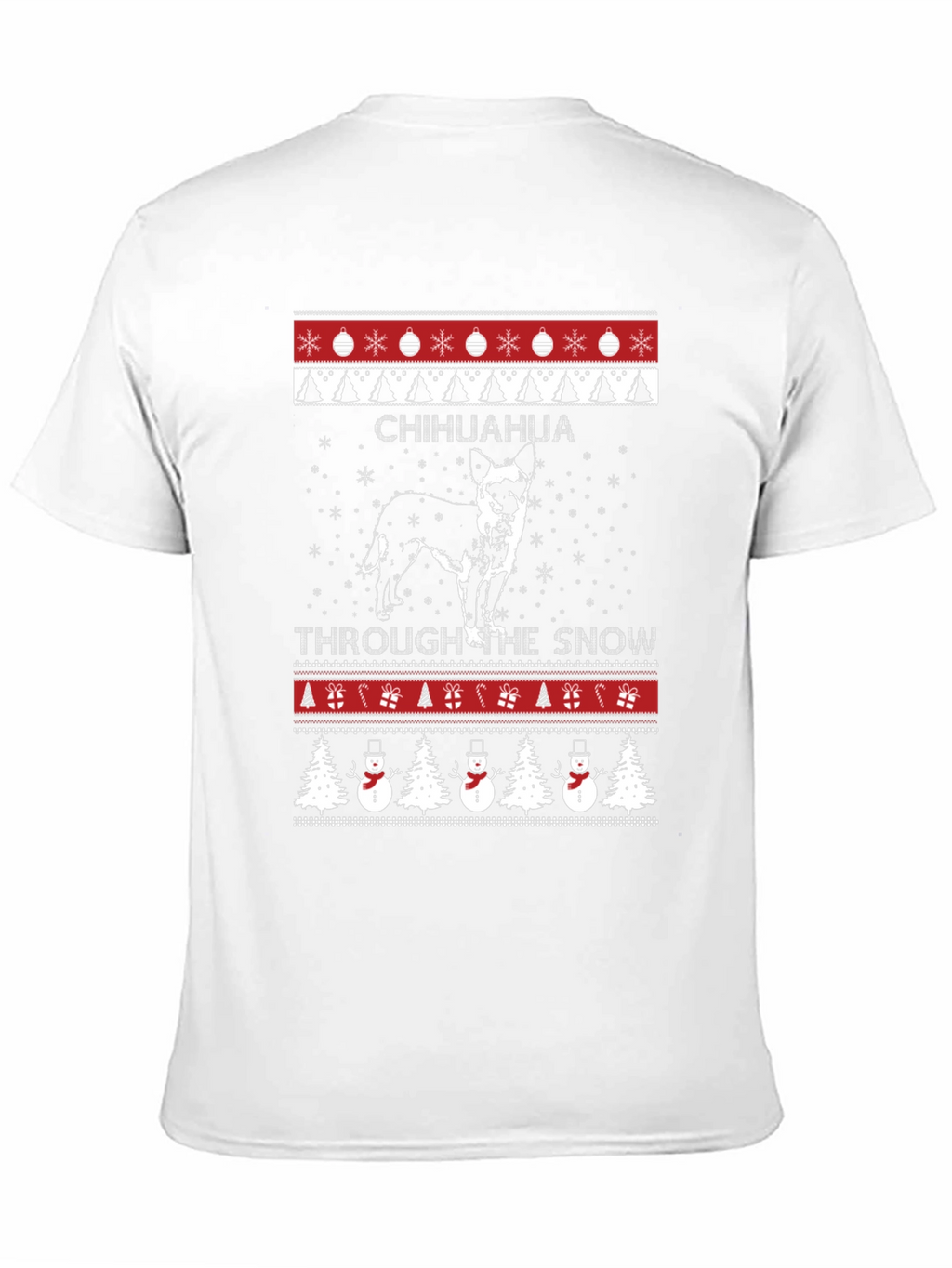 Chihuahua Through The Snow Ugly Christmas T-Shirt