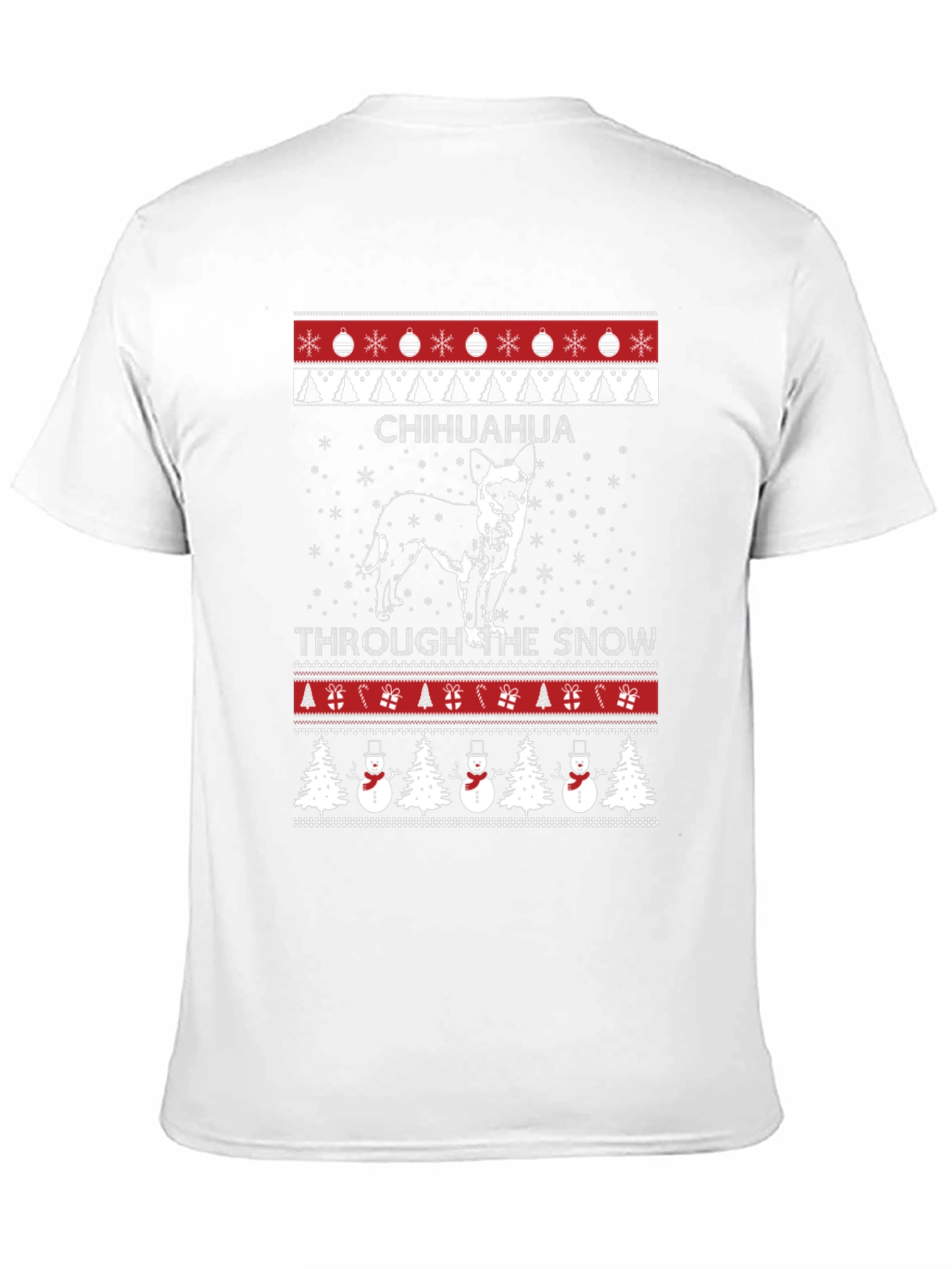 Chihuahua Through The Snow Ugly Christmas T-Shirt