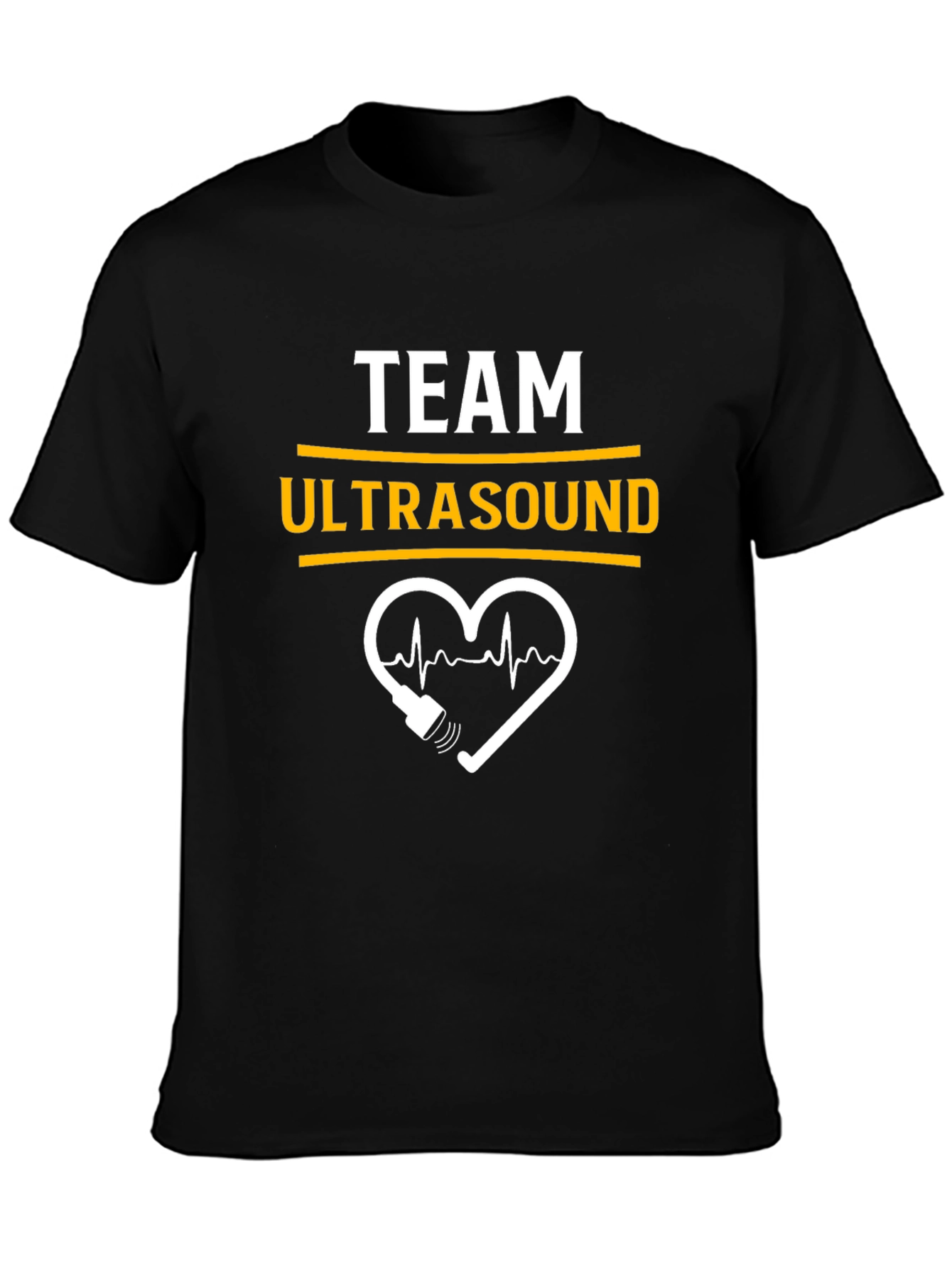 Team Ultrasound Heartbeat Graphic Tee - Black