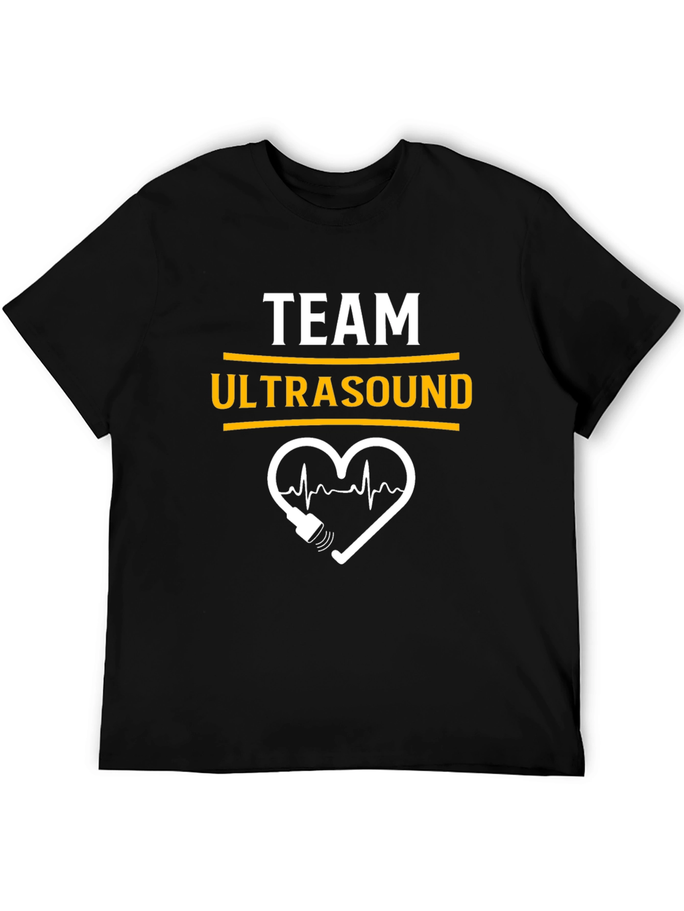 Team Ultrasound Heartbeat Graphic Tee - Black