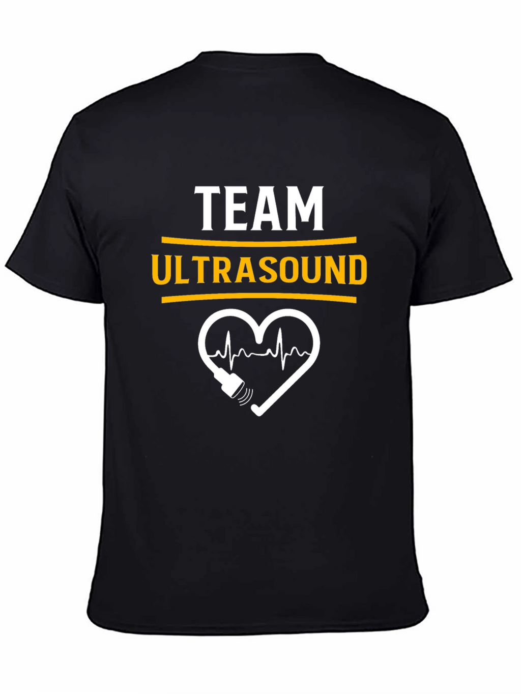 Team Ultrasound Heartbeat Graphic Tee - Black
