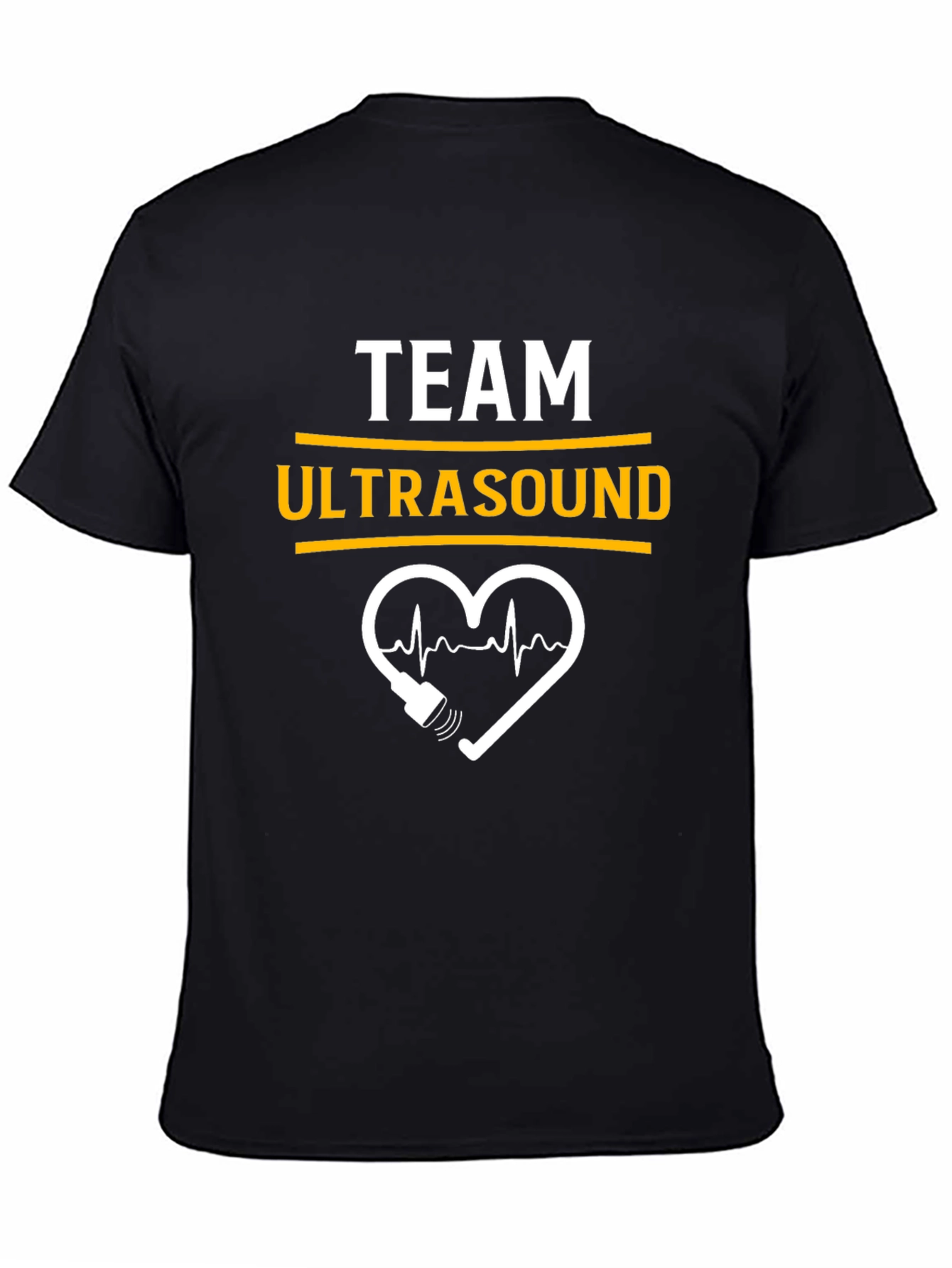 Team Ultrasound Heartbeat Graphic Tee - Black