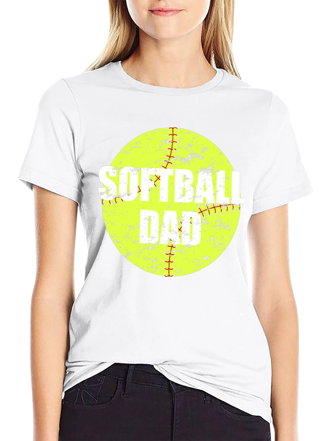 Softball Dad Graphic T-Shirt - Black