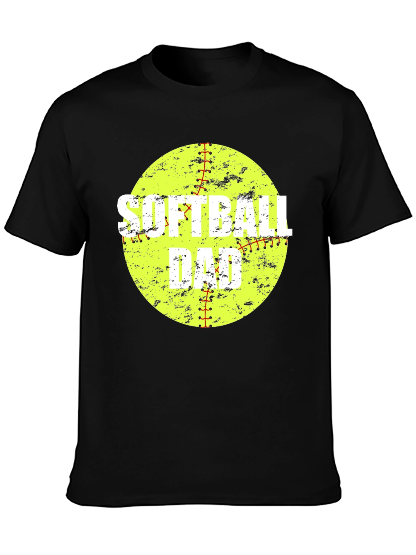 Softball Dad Graphic T-Shirt - Black