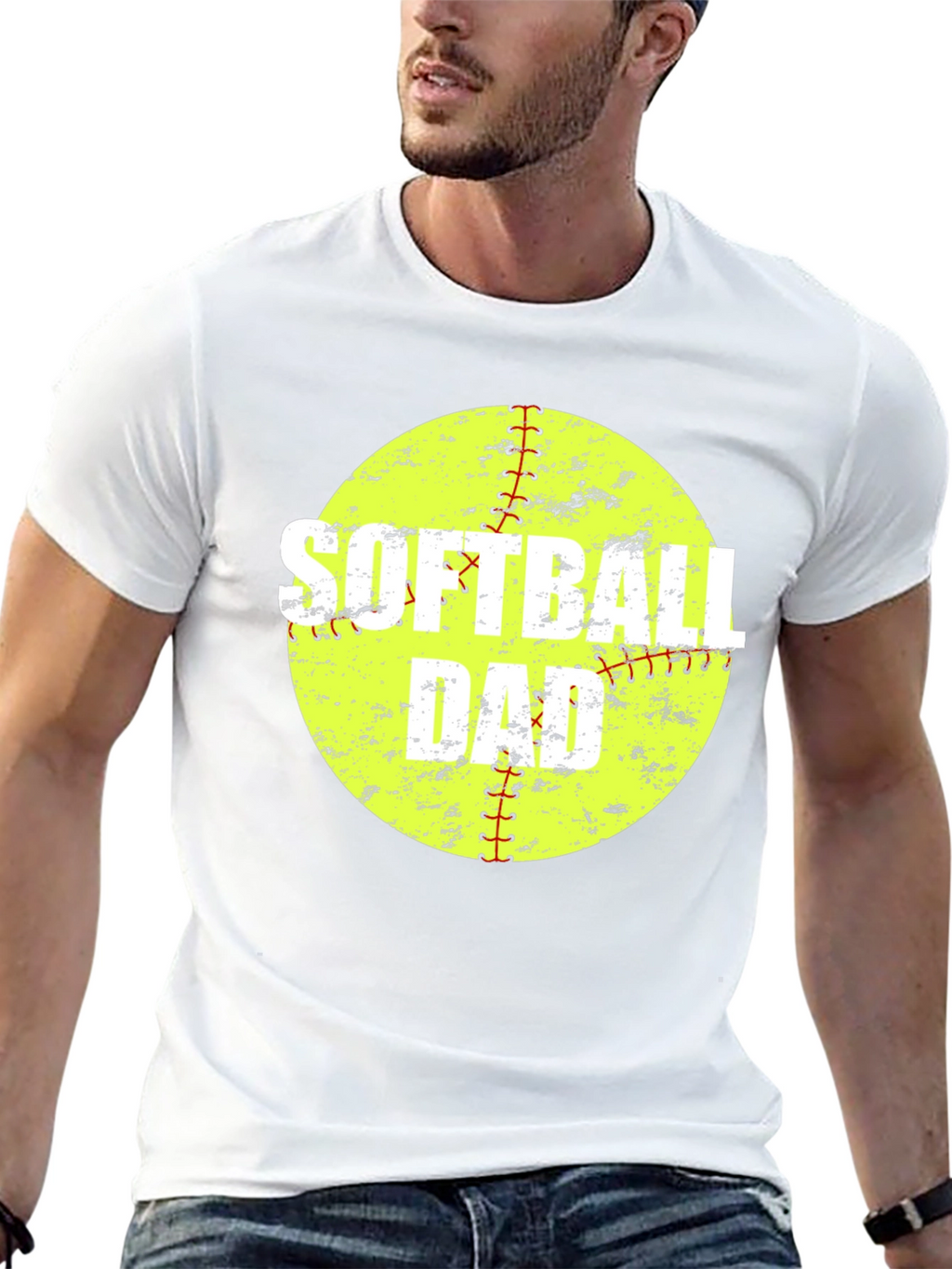 Softball Dad Graphic T-Shirt - Black
