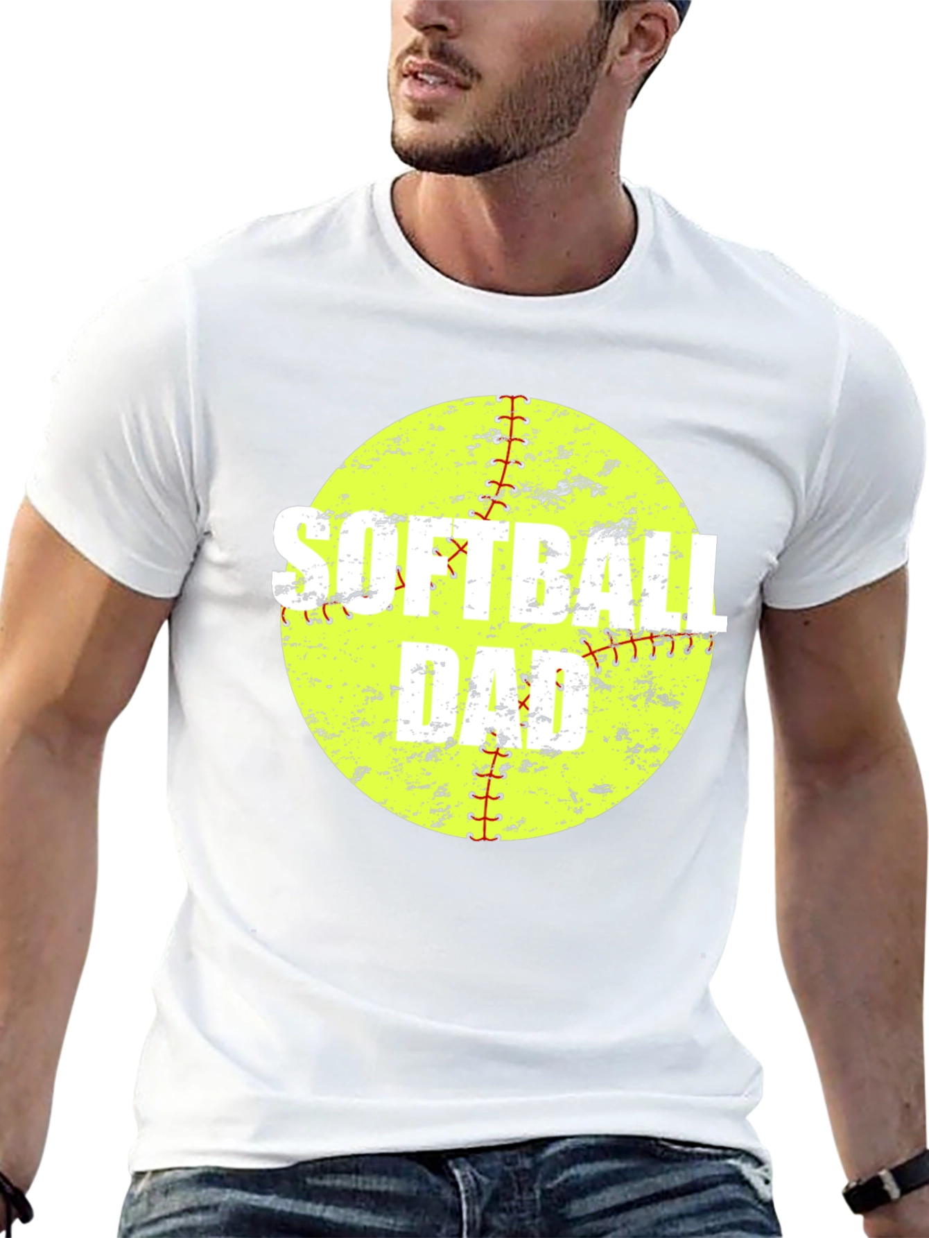 Softball Dad Graphic T-Shirt - Black