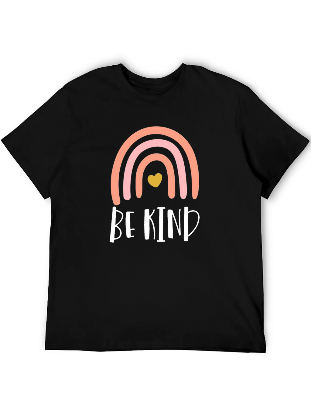 Be Kind Rainbow Heart Graphic T-Shirt