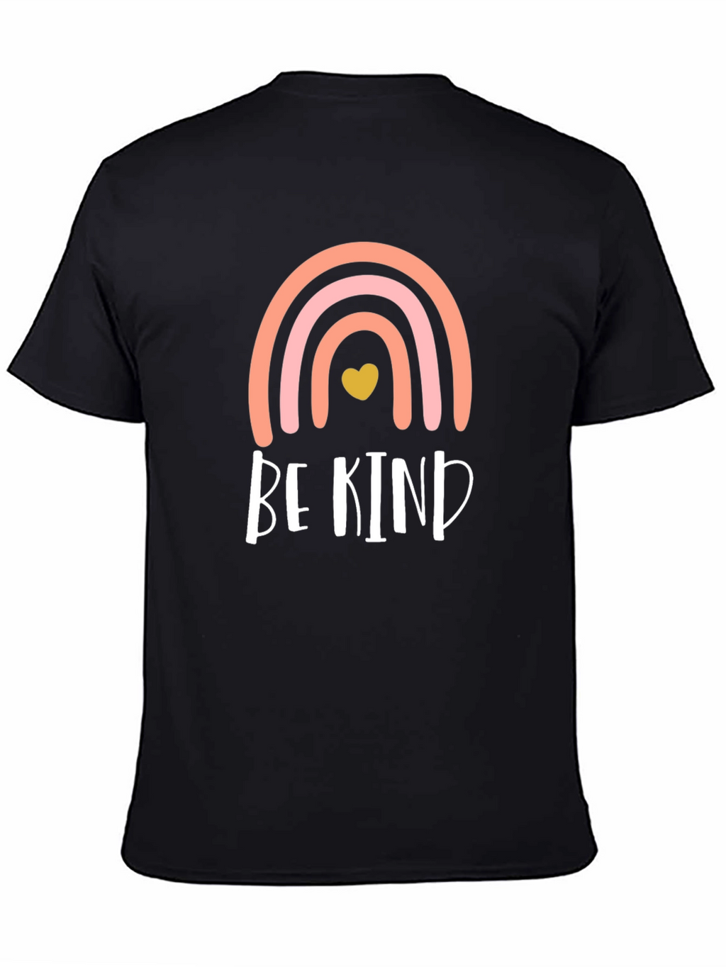Be Kind Rainbow Heart Graphic T-Shirt