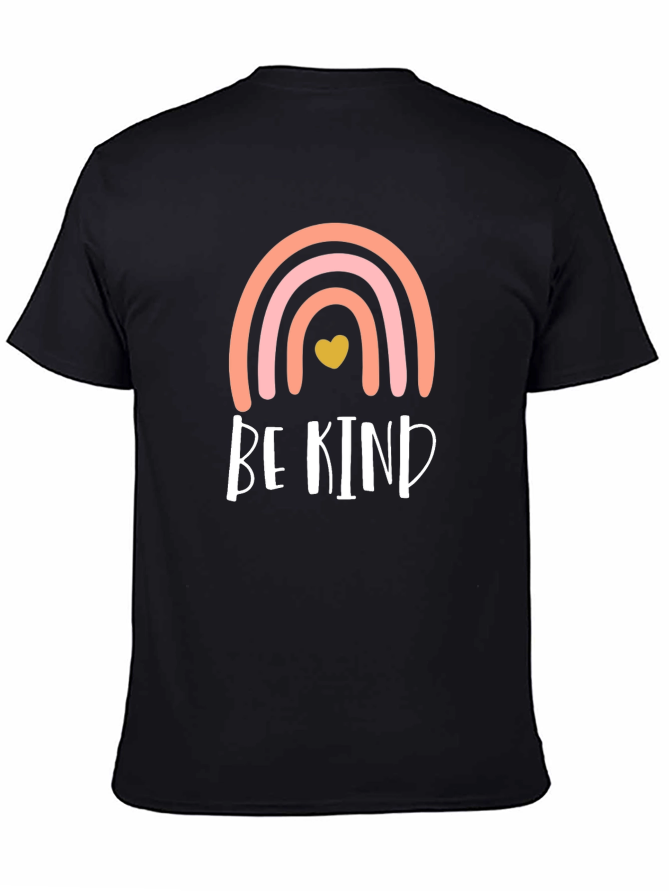 Be Kind Rainbow Heart Graphic T-Shirt