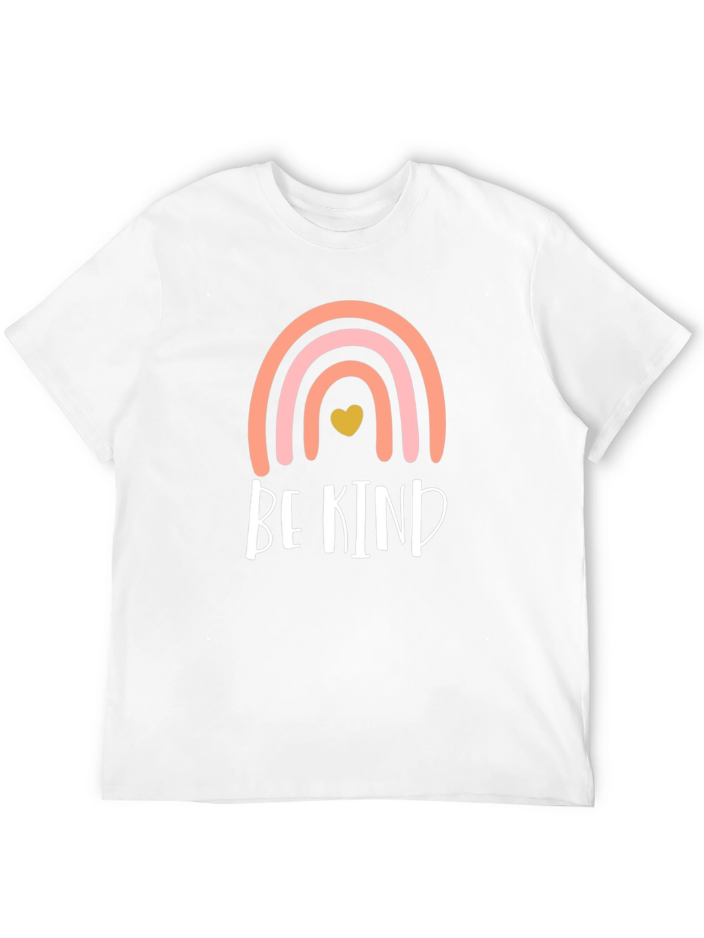 Be Kind Rainbow Heart Graphic T-Shirt