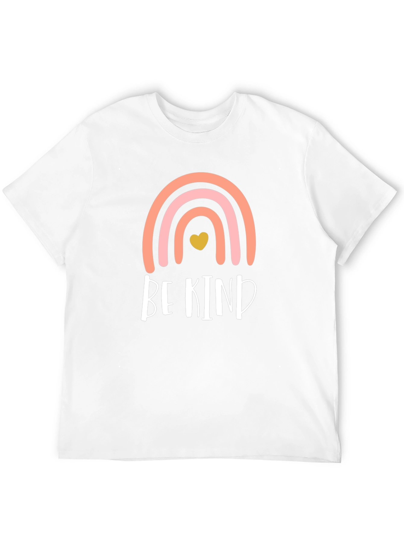 Be Kind Rainbow Heart Graphic T-Shirt