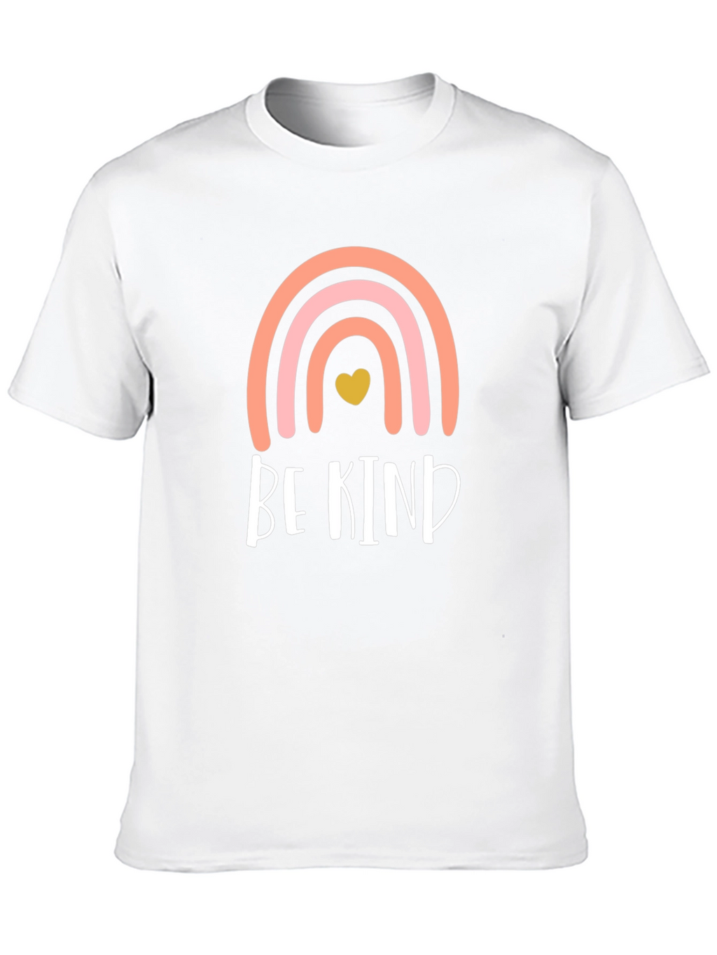 Be Kind Rainbow Heart Graphic T-Shirt