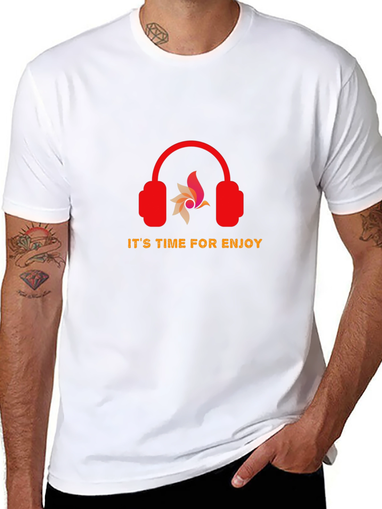 Its Time For Enjoy Graphic Tee - Black