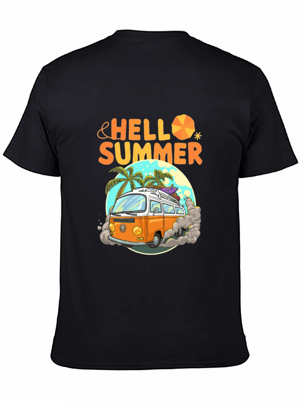 Hello Summer Beach Van Graphic T-Shirt