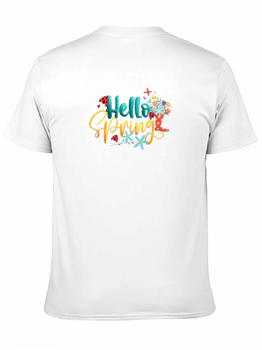 Hello Spring T-Shirt - Floral Boot Design