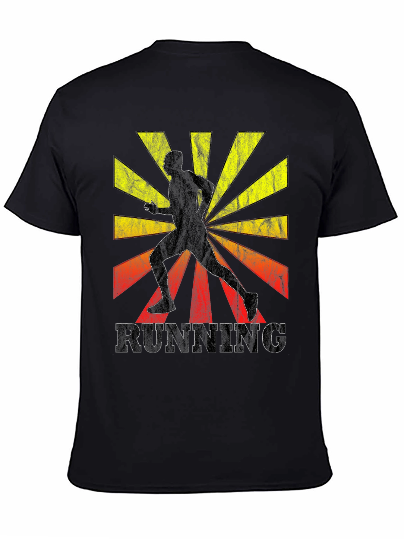 Retro Running T-Shirt - Sunrise Silhouette