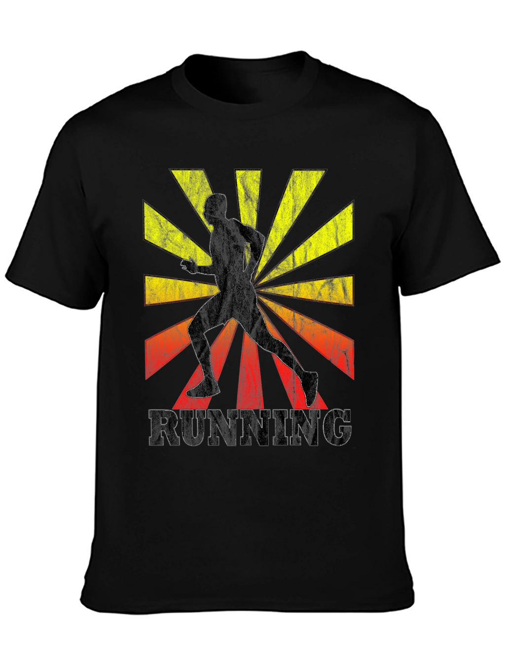 Retro Running T-Shirt - Sunrise Silhouette